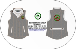 Custom Women’s Quilted Riding Gilet Jacket – Equestrian Style with Personalization